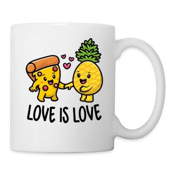 L’ananas appartient à la pizza Drôle de nourriture - Mug blanc - blanc - Droite