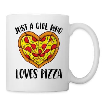 Just A Girl Who Loves Pizza Funny Pizza Fan - Mug - white - Right