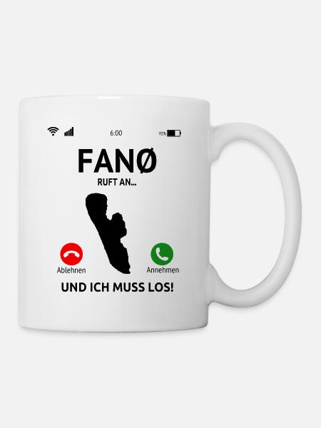 Fanø Fanö Dänemark Urlaub Idee - Tasse - Weiß
