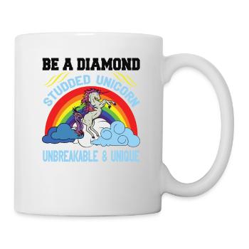 Soyez une licorne sertie de diamants - Mug blanc - blanc - Droite