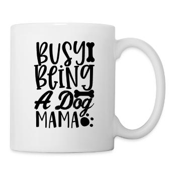 Employed as a dog mom - Mug - white - Right