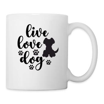 Vie Amour Chiens - Mug blanc - blanc - Droite