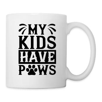 My children have paws - Mug - white - Right