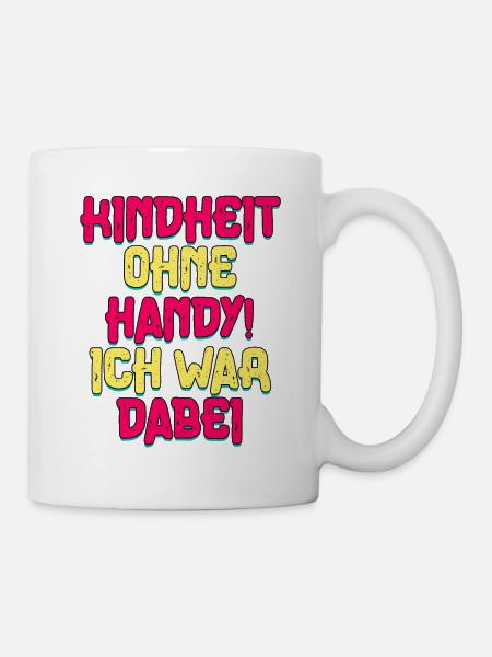 80er Jahre Kinderheit Ohne Handy - Tasse - Weiß