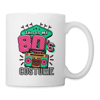 80er Jahre Das Ist Mein 80er Kostüm - Tasse - Weiß - Rechts