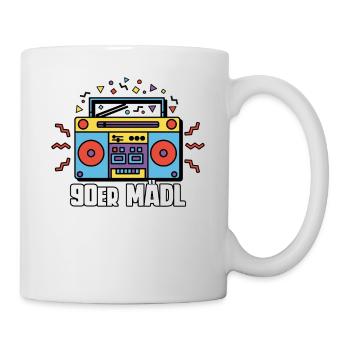 90er Jahre Mädl Mädchen Frauen - Tasse - Weiß - Rechts