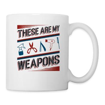Ce sont mes armes dans le salon de coiffure - Mug blanc - blanc - Droite
