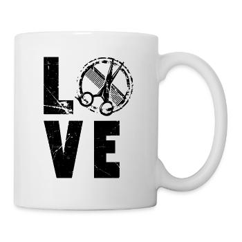 Love Friseurin - Tasse - Weiß - Rechts
