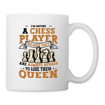 Dating mit einer Schachspielerin Schachfrau - Tasse - Weiß - Rechts