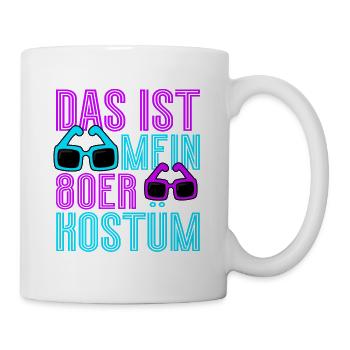 80er Jahre Das Ist Mein 80er Kostüm - Tasse - Weiß - Rechts