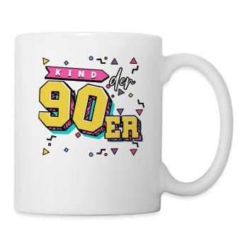 90er Jahre Kinder Der 90er - Tasse - Weiß - Rechts