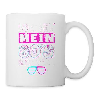 80er Jahre Das Ist Mein 80er Kostüm - Tasse - Weiß - Rechts