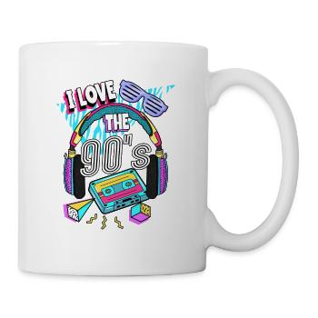 Les années 90 J’aime les années 90 - Mug blanc - blanc - Droite