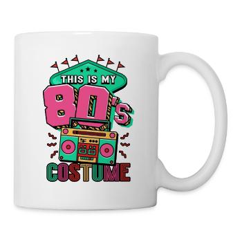 80er Jahre Das Ist Mein 80er Kostüm - Tasse - Weiß - Rechts