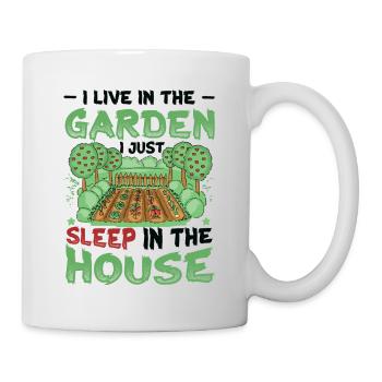 I live in the garden lover, gardening. - Mug - white - Right