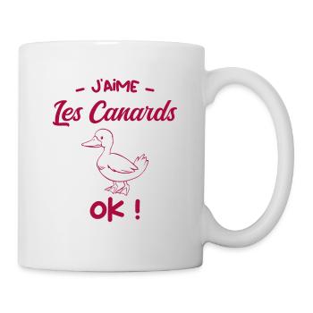 J’aime les canards ok ?! - Mug blanc - blanc - Droite