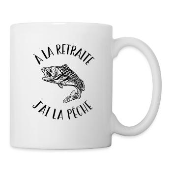 A la retraite j'ai la pêche - Mug blanc - blanc - Droite