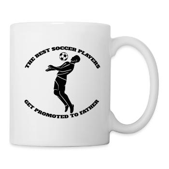 Fußball Vater Fußballtrainer Papa Fußballspieler - Tasse - Weiß - Rechts