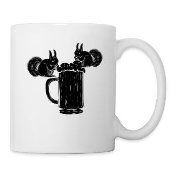 Drôle d’écureuil, drôle d’écureuil qui - Mug blanc - blanc - Droite
