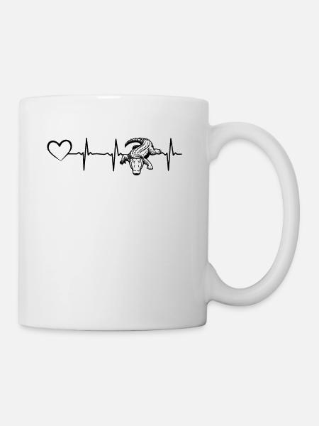 Krokodil-Herzschlag Krokodil-Liebhaber Herzschlag - Tasse - Weiß