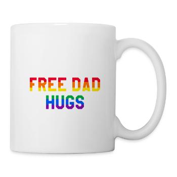 I'm Proud Of You Free Dad Hugs LGBT Pride - Mug - white - Right