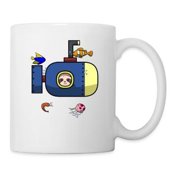 Scuba Diving Sloth Lazy Animal Diving I Gift - Mug - white - Right