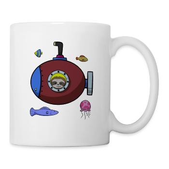 Scuba Diving Sloth Lazy Animal Diving I Gift - Mug - white - Right