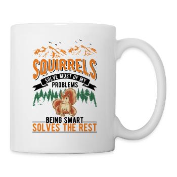 Cadeau Écureuil Gris Écureuil - Mug blanc - blanc - Droite