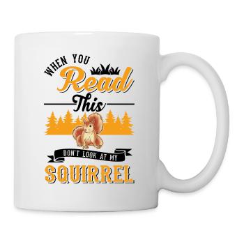 Cadeau Écureuil Gris Écureuil - Mug blanc - blanc - Droite