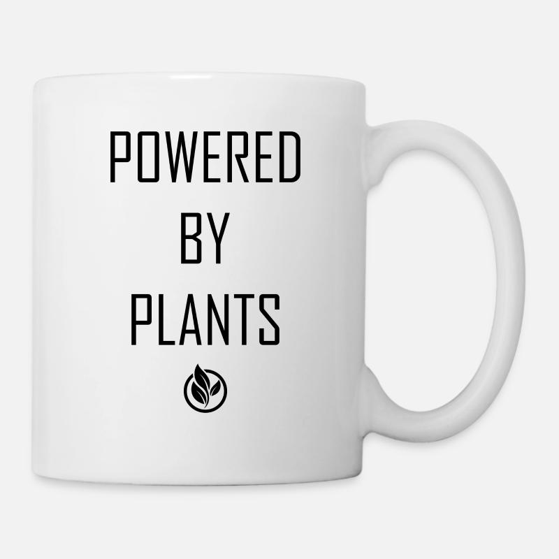 Powered By Plants Vegan Vegane Lebensweise - Tasse - Weiß