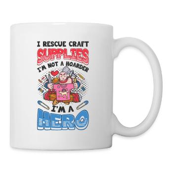 I Rescue Craft Supplies I'm Not A Hoarder Crafter - Mug - white - Right