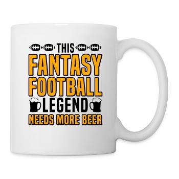 Fantasy Football Legende Bierliebhaber Sport - Tasse - Weiß - Rechts