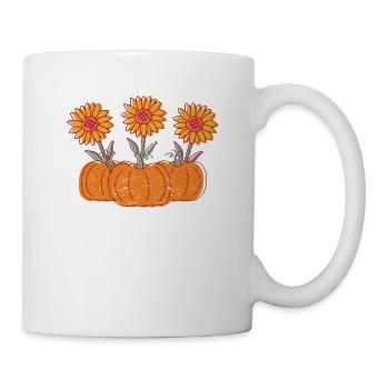 Autumn Thanksgiving Pumpkin Sunflower Autumn - Mug - white - Right