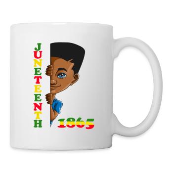 Boy no longer hides Juneteenth 1865 - Mug - white - Right