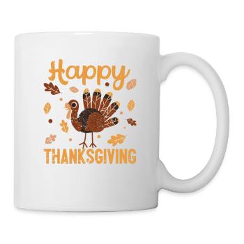 Happy Thanksgiving Day Lustige Türkei Urlaub Liebe - Tasse - Weiß - Rechts