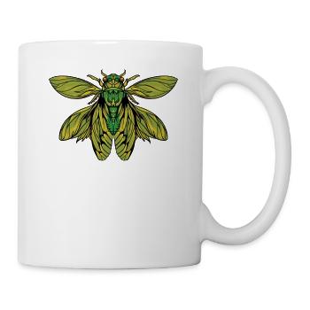 Zikade I Insektenforscher Insekten Motiv für - Tasse - Weiß - Rechts