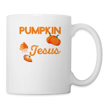 Épice à la citrouille et Jésus-Christ Drôle de café - Mug blanc - blanc - Droite