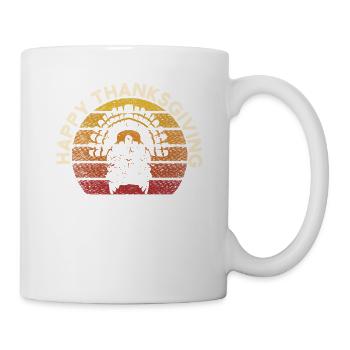 Drôle de turquie Vacances Aime Les Dindes Journée Heureux - Mug blanc - blanc - Droite