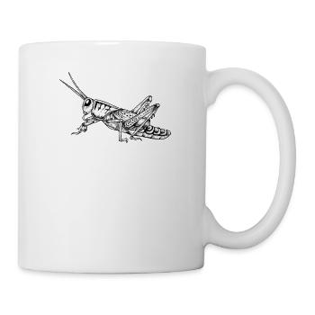 Grashüpfer I Zikade Insekten Motiv für - Tasse - Weiß - Rechts