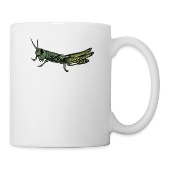 Grashüpfer I Zikade Insekten Motiv für - Tasse - Weiß - Rechts