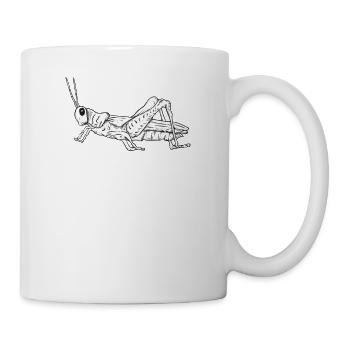 Grashüpfer I Zikade Insekten Motiv für - Tasse - Weiß - Rechts
