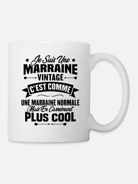 Je suis une marraine vintage - Mug blanc - blanc