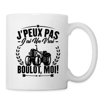 J’peux pas j’ai un vrai boulot moi ! - Mug blanc - blanc - Droite