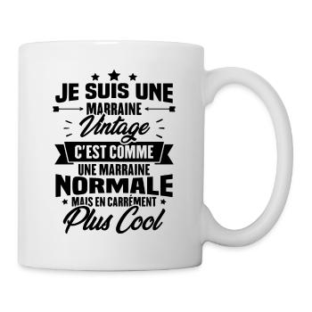 Je suis une marraine vintage - Mug blanc - blanc - Droite