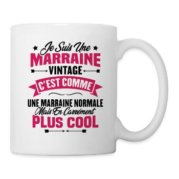 Je suis une marraine vintage - Mug blanc - blanc - Droite