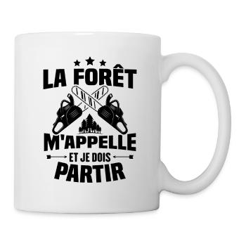 La forêt m'appelle et je dois partir - Mug blanc - blanc - Droite