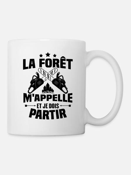 La forêt m'appelle et je dois partir - Mug blanc - blanc
