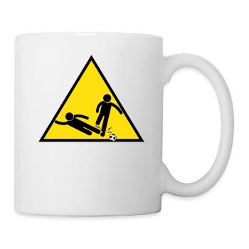 Fussballer Fussballspieler Fussball Sprüche Foul - Tasse - Weiß - Rechts