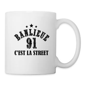 banlieue 91 c'est la street - Mug blanc - blanc - Droite
