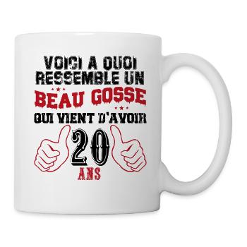 voici à quoi ressemble un bogosse de 20 ans - Mug blanc - blanc - Droite
